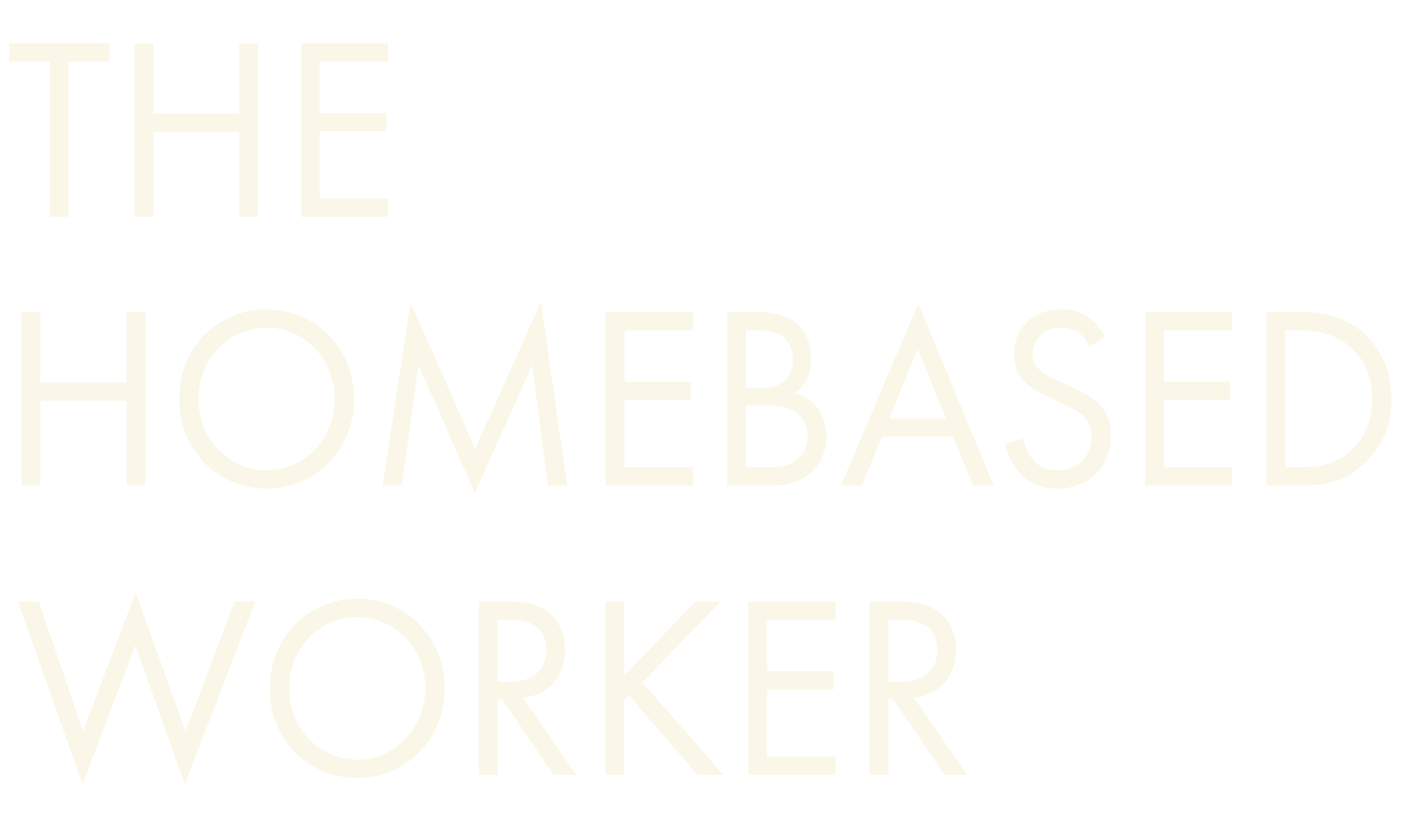 The Homebased Worker_Wordmark_Beige